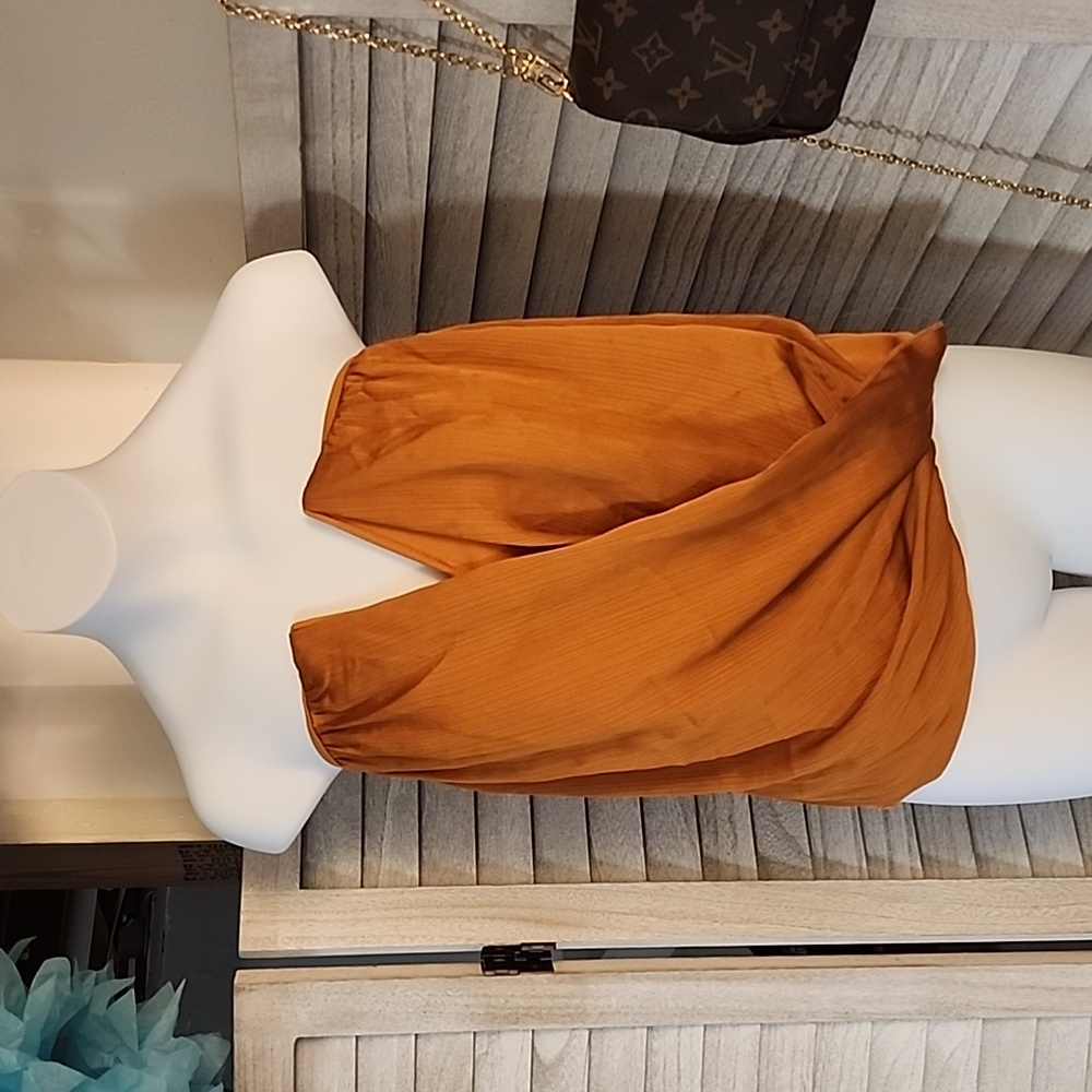 Charolette Russe brand strapless blouse